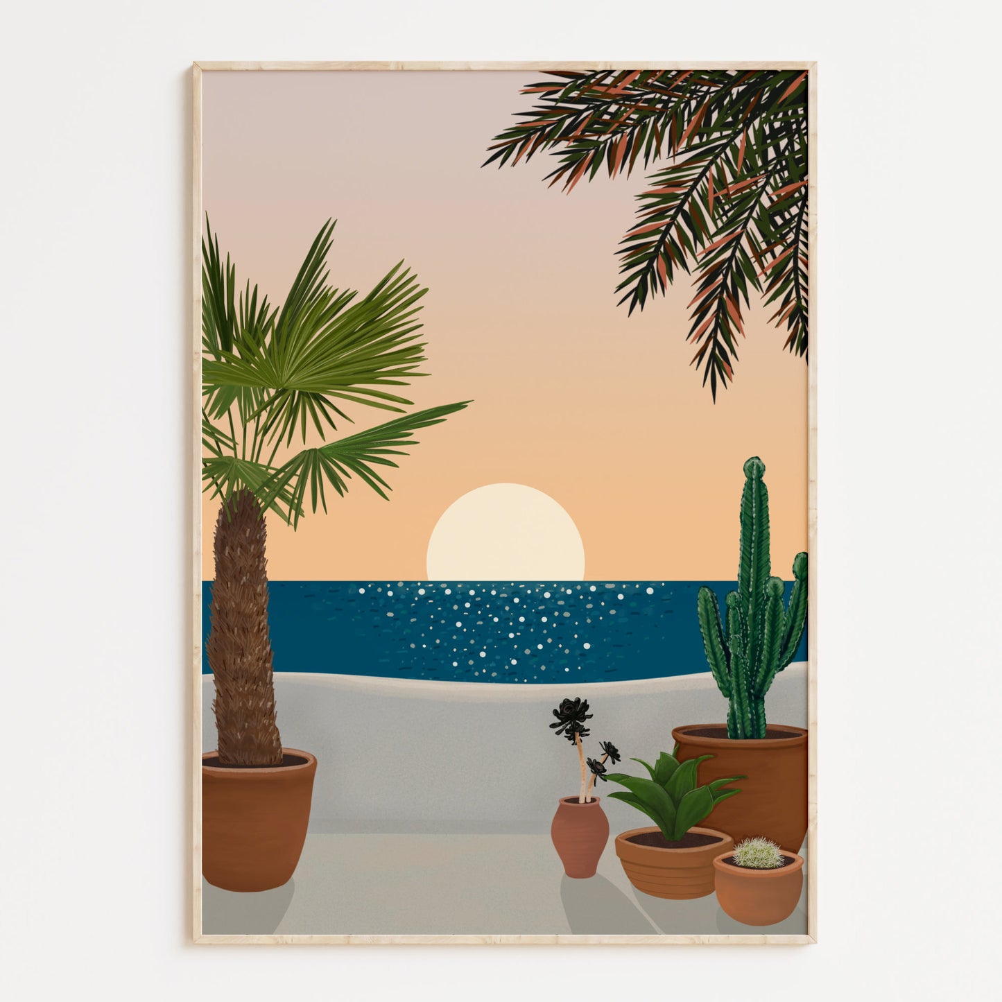 Spain Art Print inspired by Ibiza Sunset