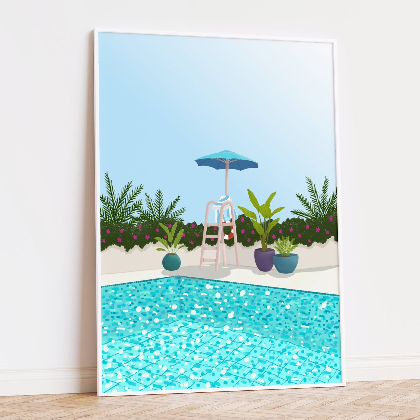 Botanical Swimming Pool Print