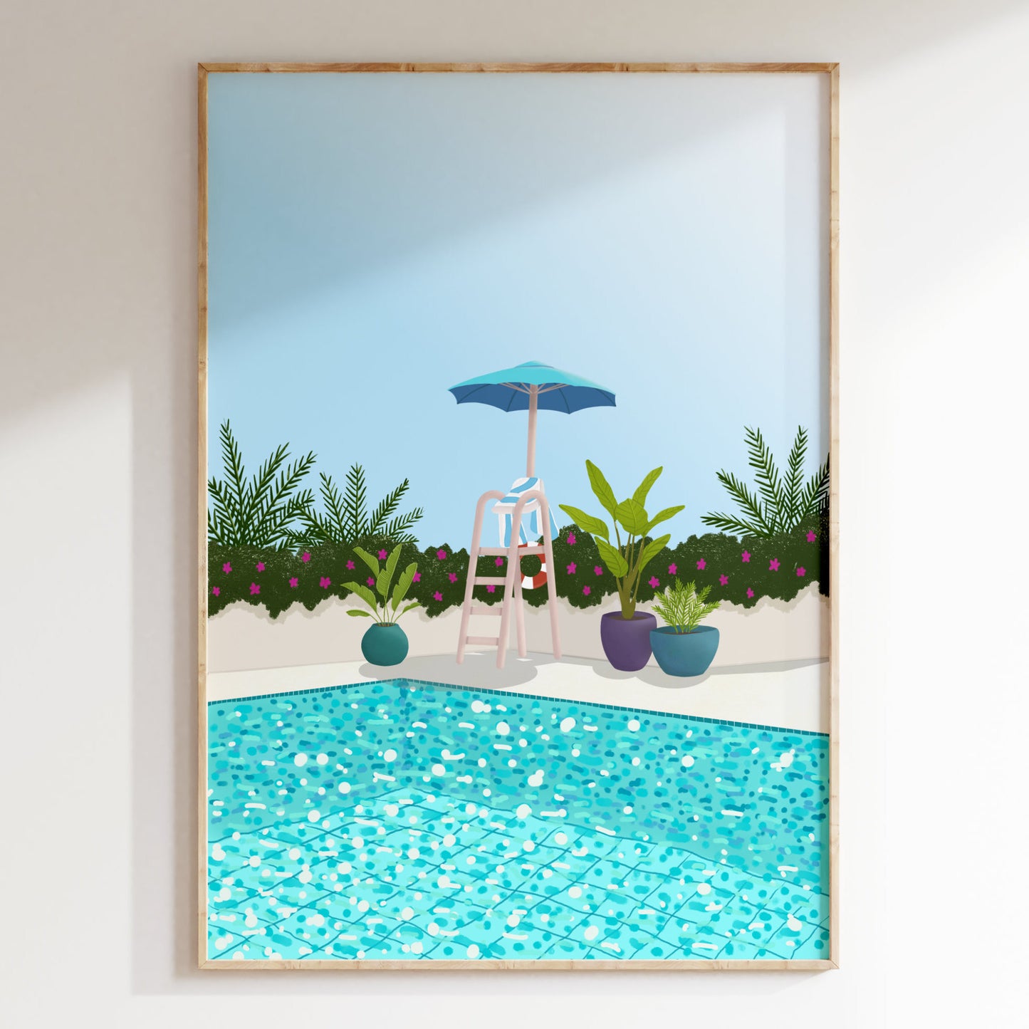 Botanical Swimming Pool Print