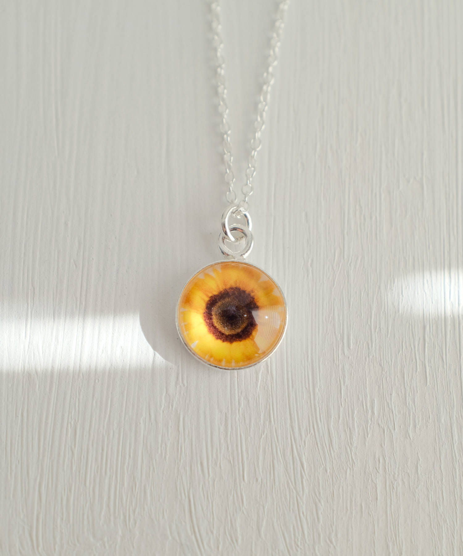 Sterling Silver Sunflower Necklace