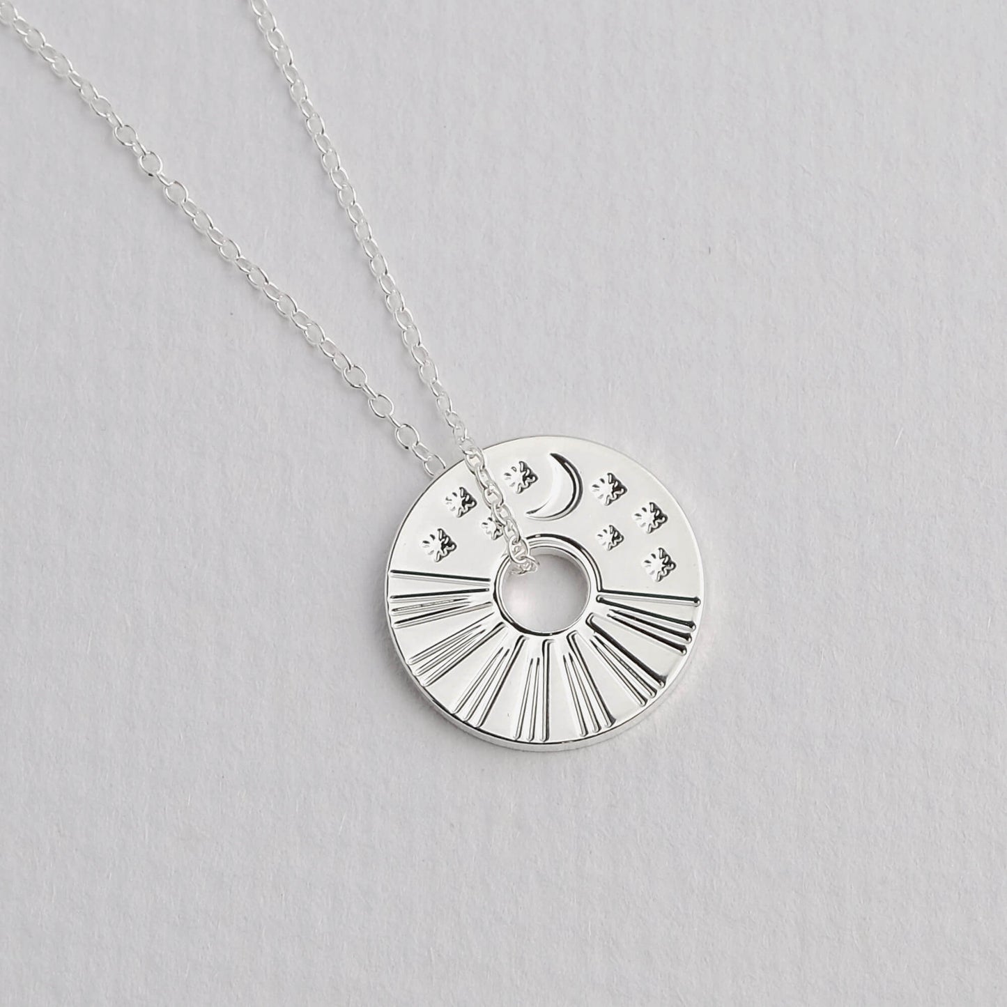 Celestial Sun and Moon Necklace