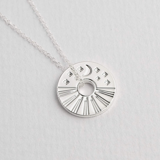 Celestial Sun and Moon Necklace
