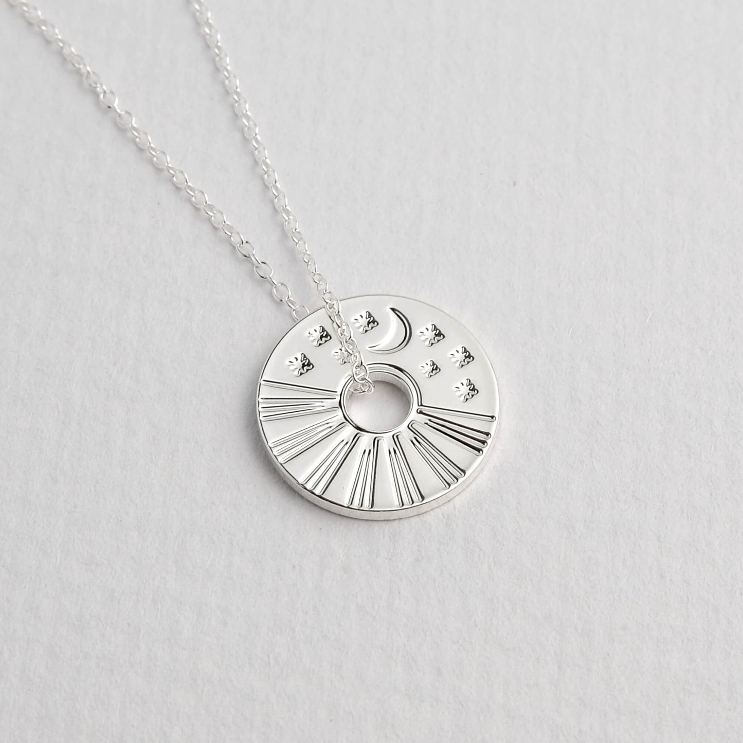 Celestial Sun and Moon Necklace