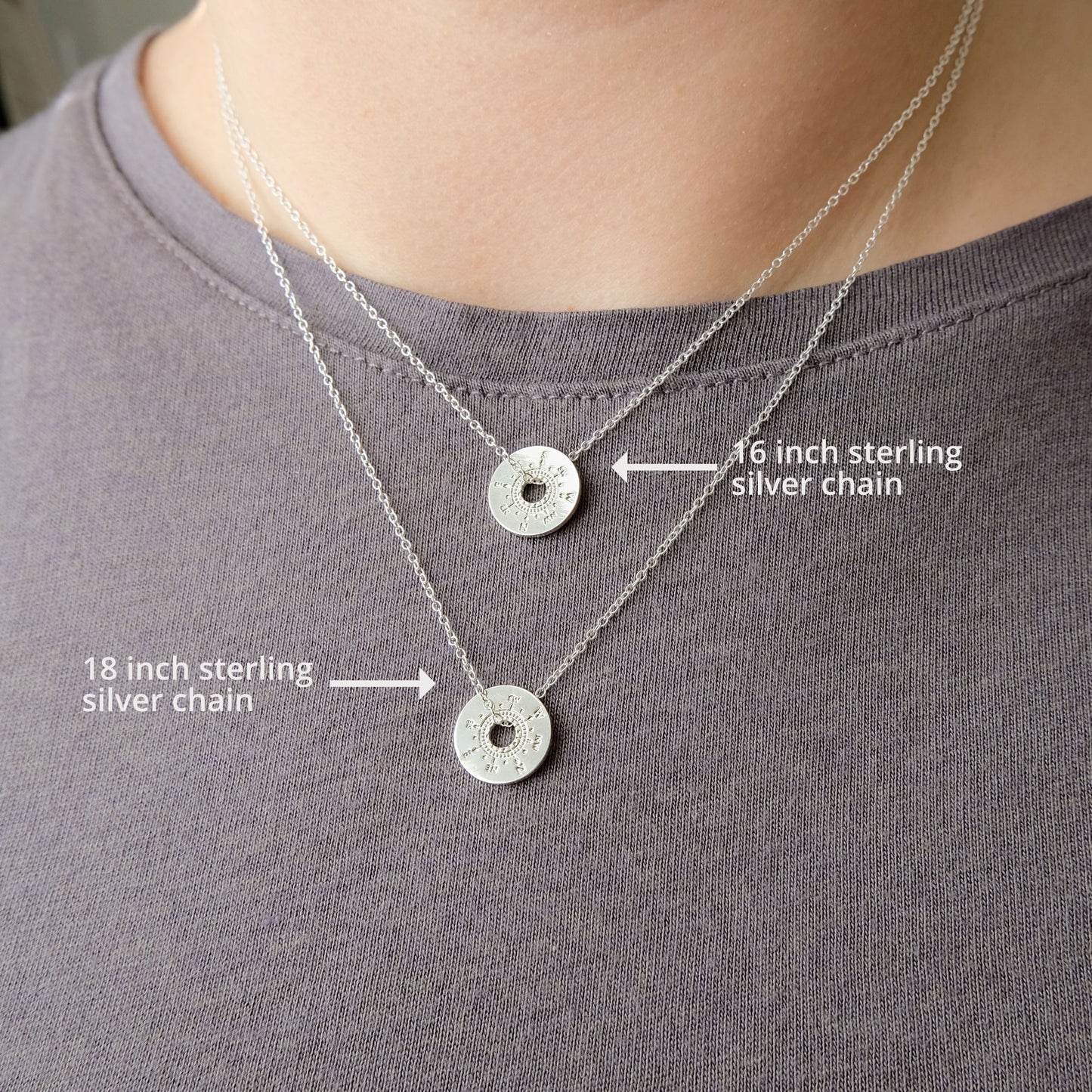 Tiny Dainty Compass Necklace