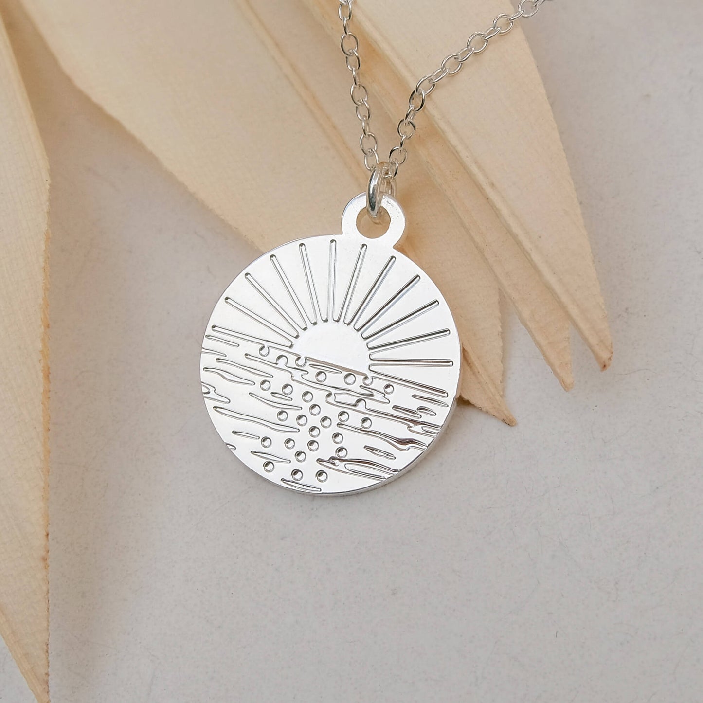 Sterling Silver Happy Place Ocean Necklace