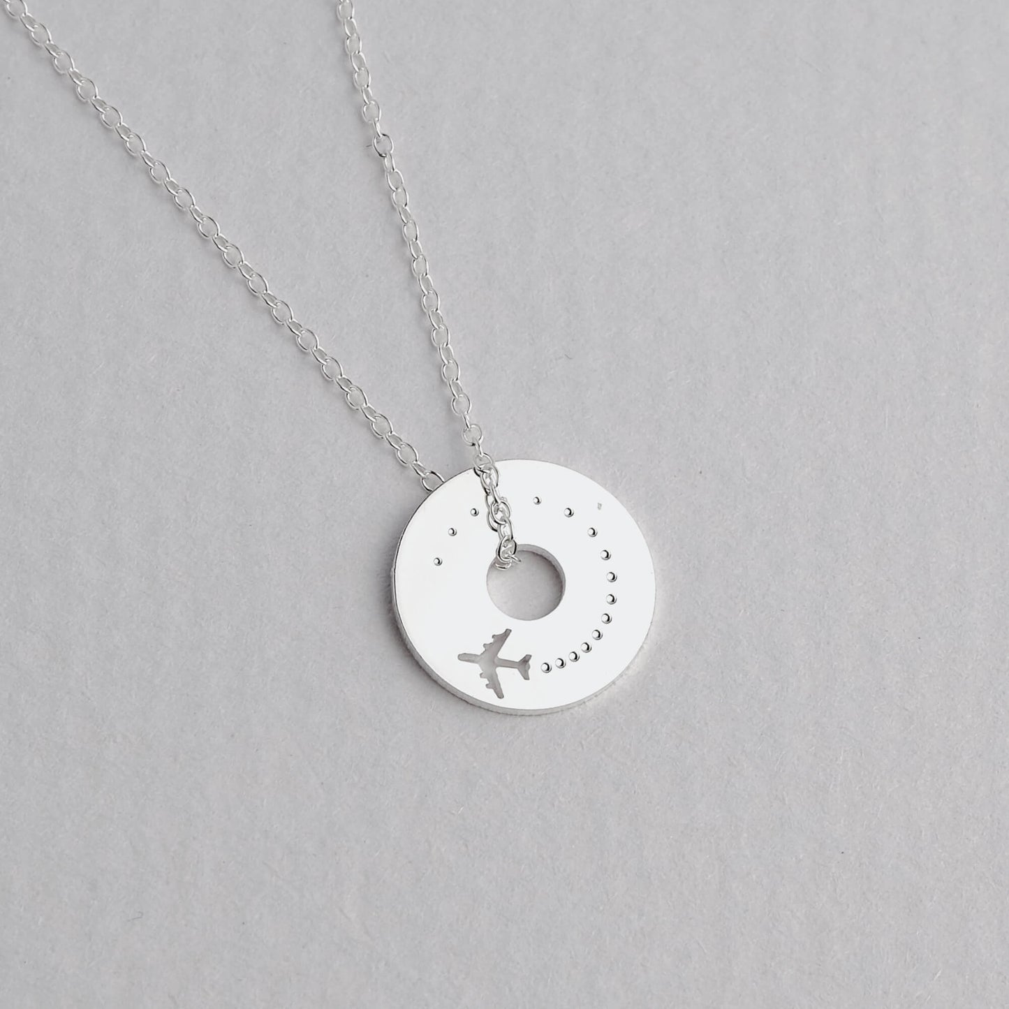 Tiny Airplane Spinner Necklace
