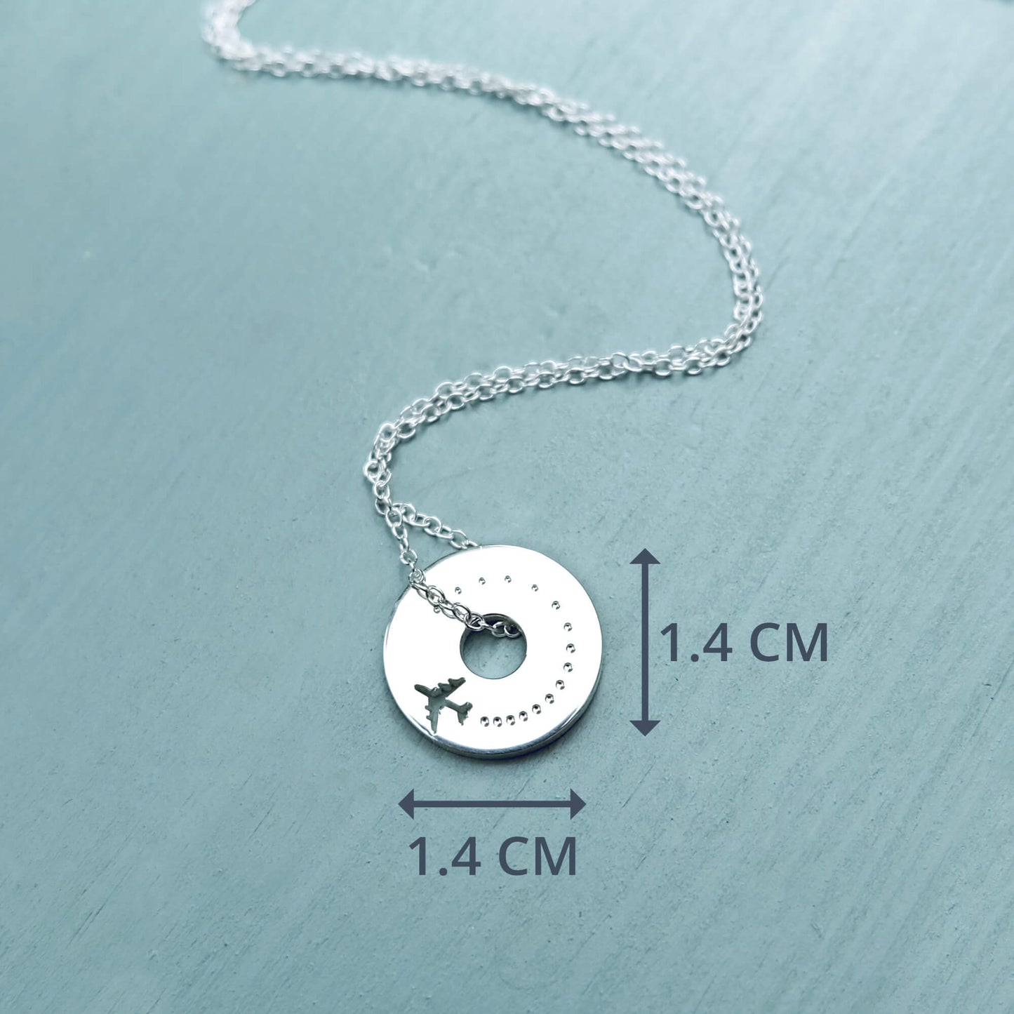Tiny Airplane Spinner Necklace