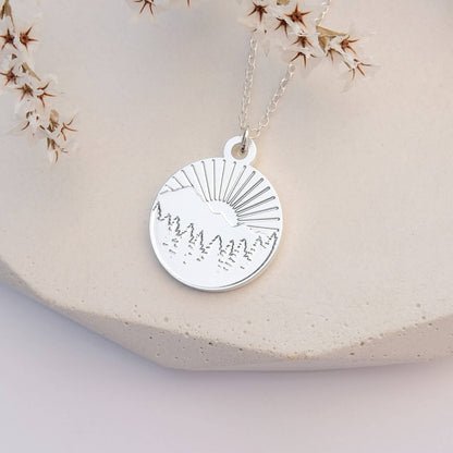Happy Place Mountain Necklace