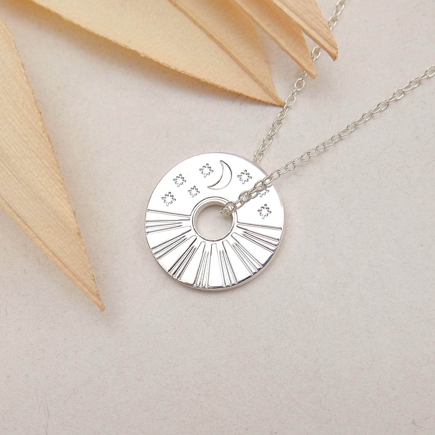 Celestial Sun and Moon Necklace