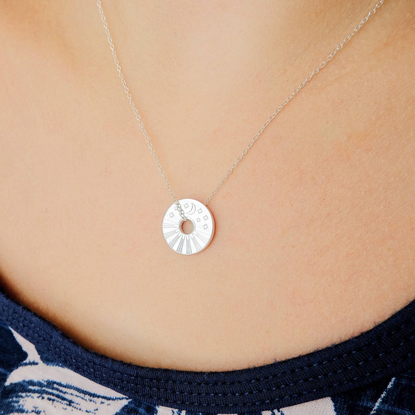 Celestial Sun and Moon Necklace