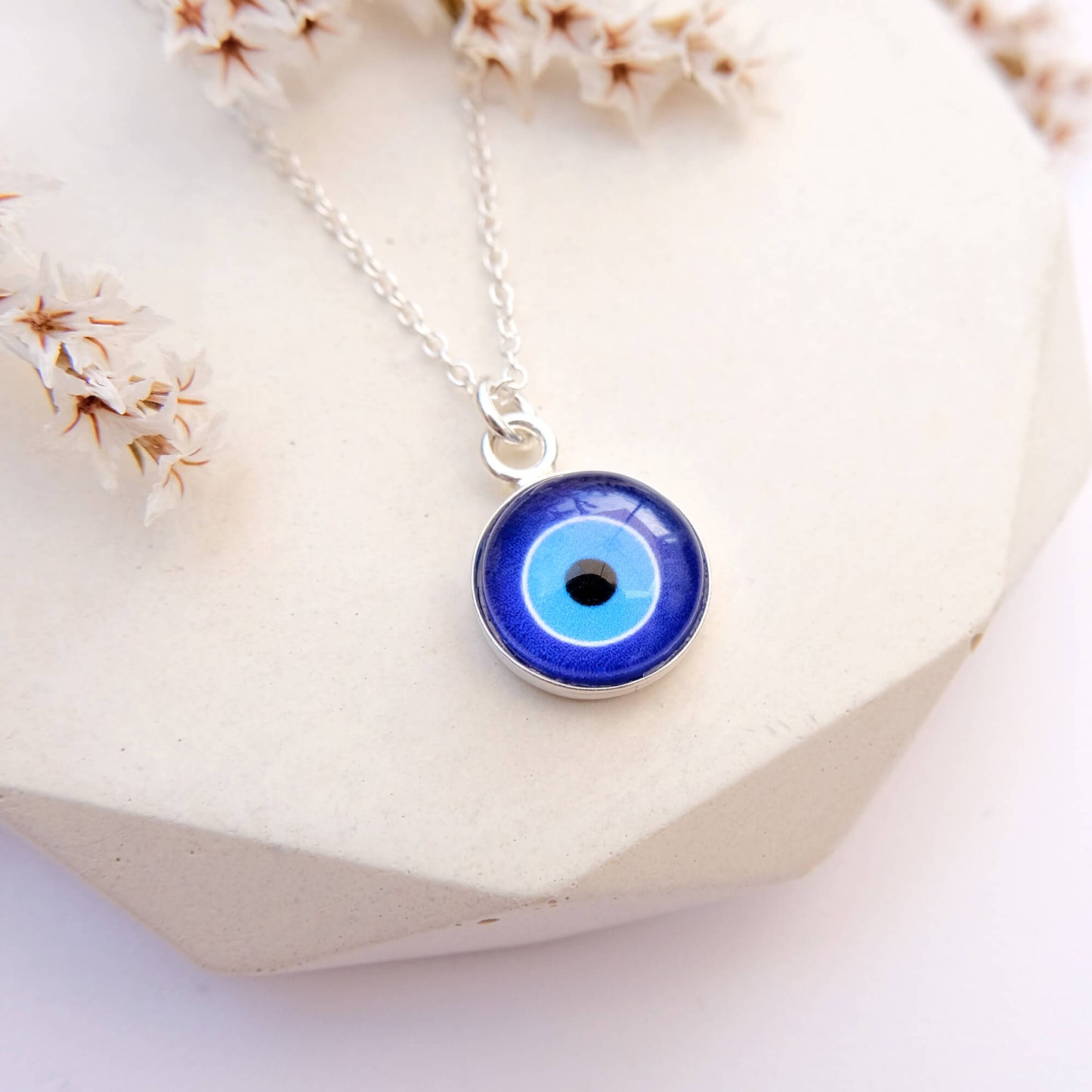 Sterling Silver Evil Eye Necklace