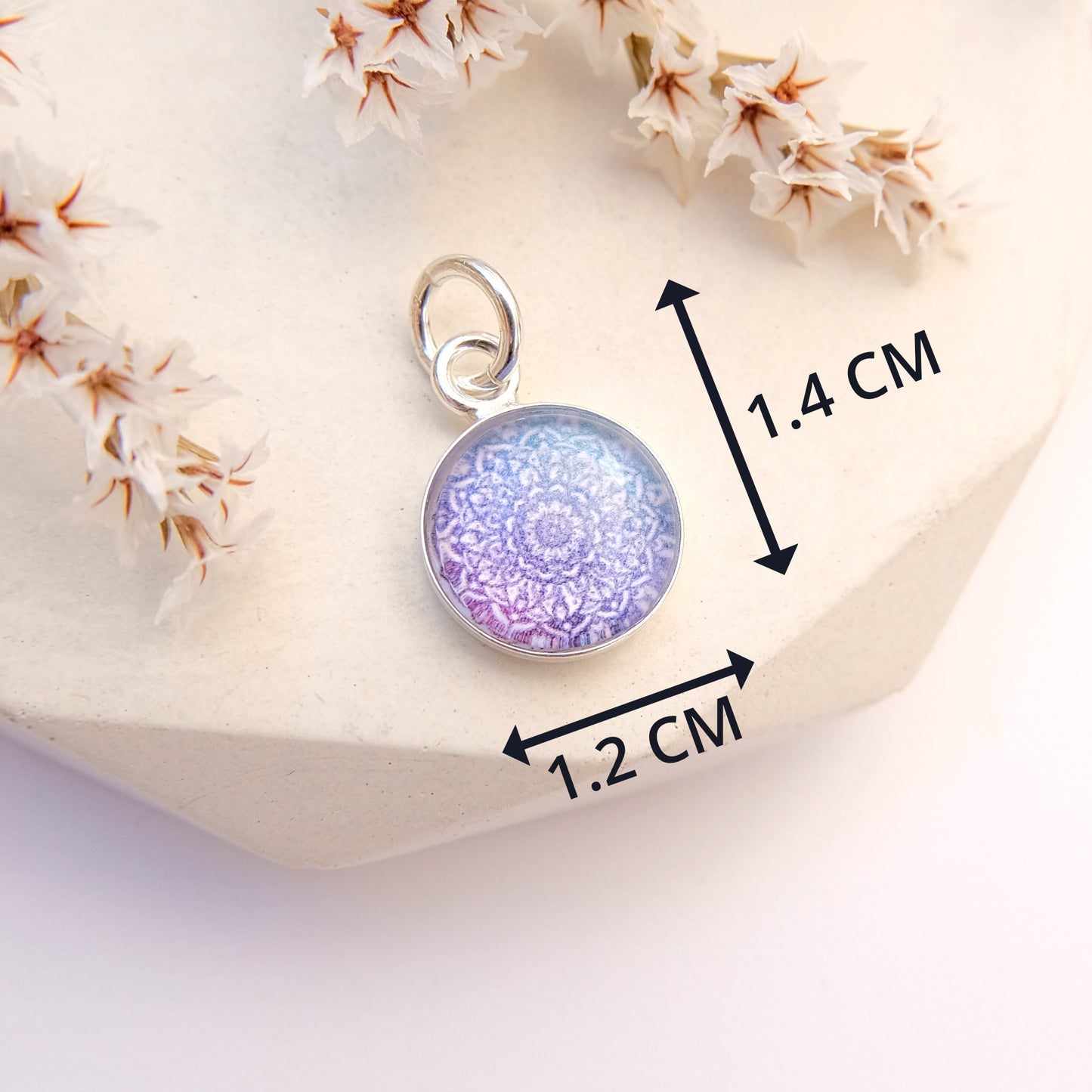 Sterling Silver Mandala Charm