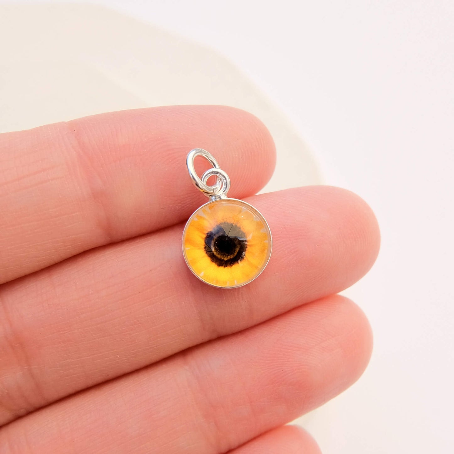 Sterling Silver Sunflower Charm