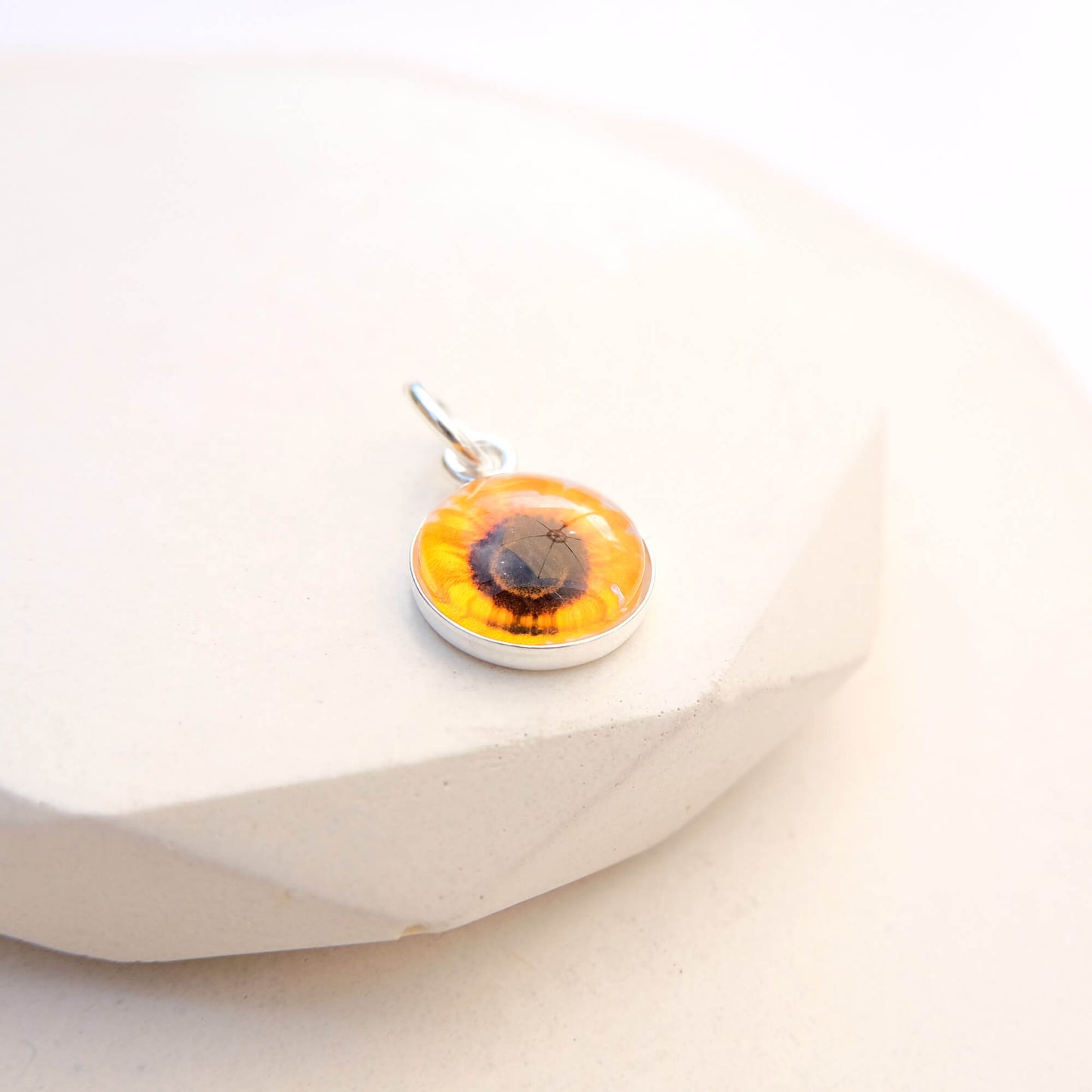 Sterling Silver Sunflower Charm