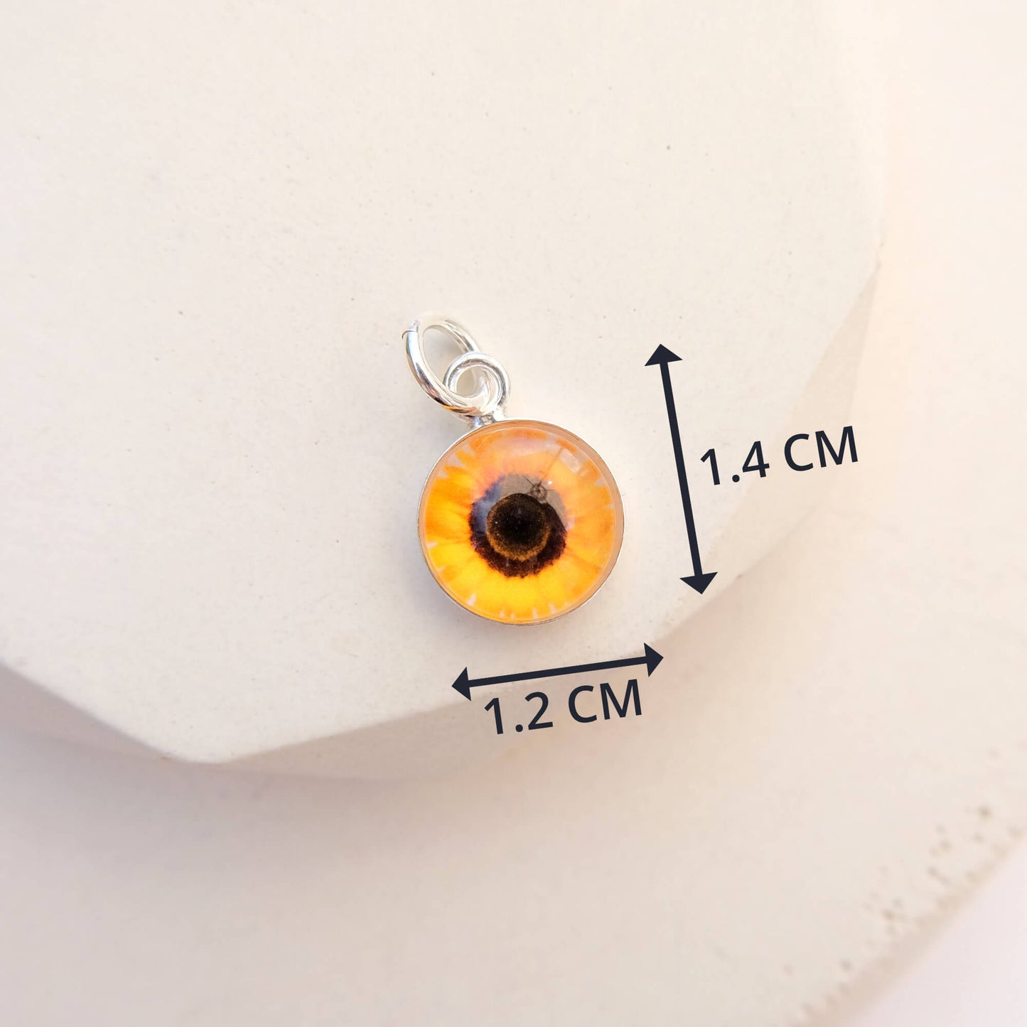 Sterling Silver Sunflower Charm