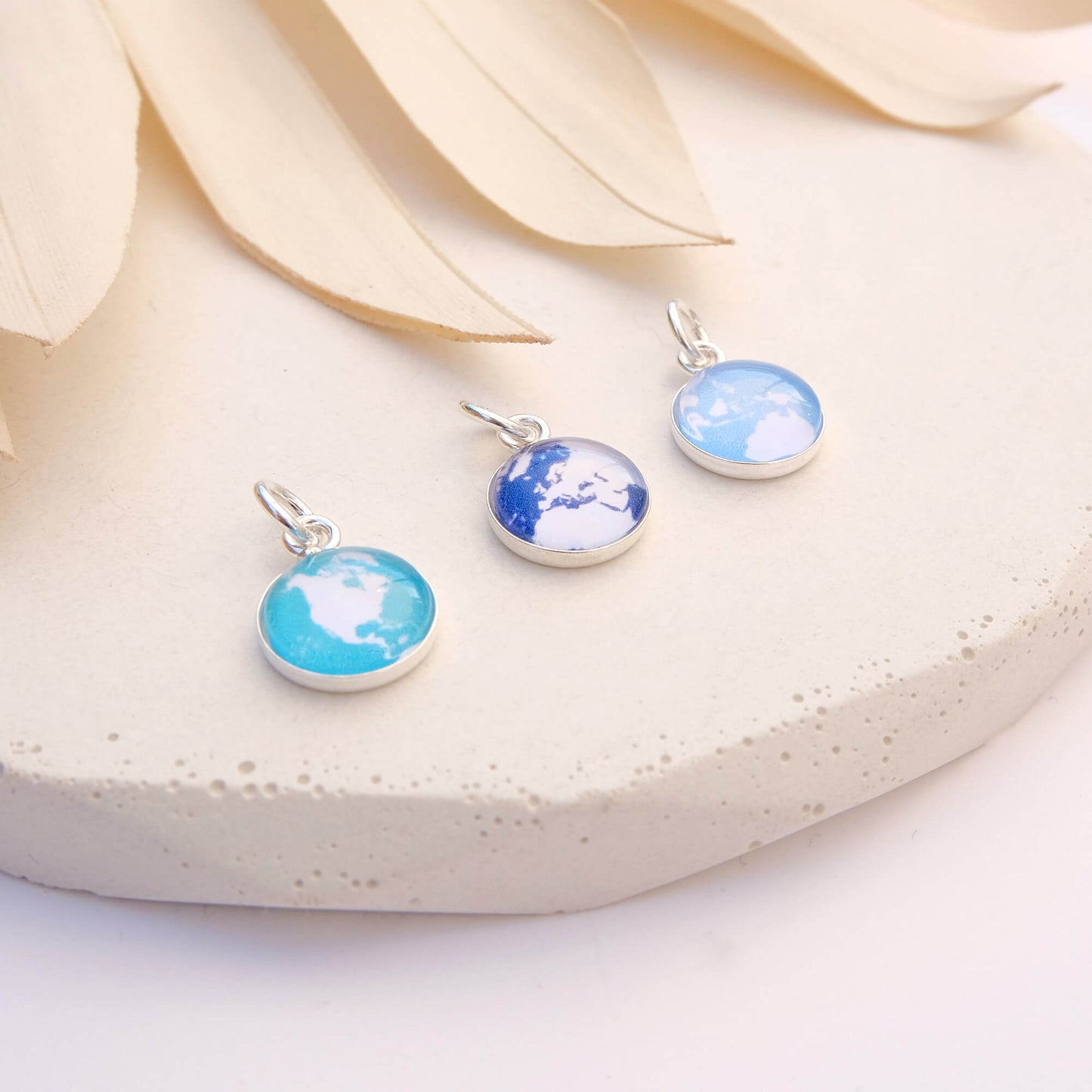 Sterling Silver World Map Charm