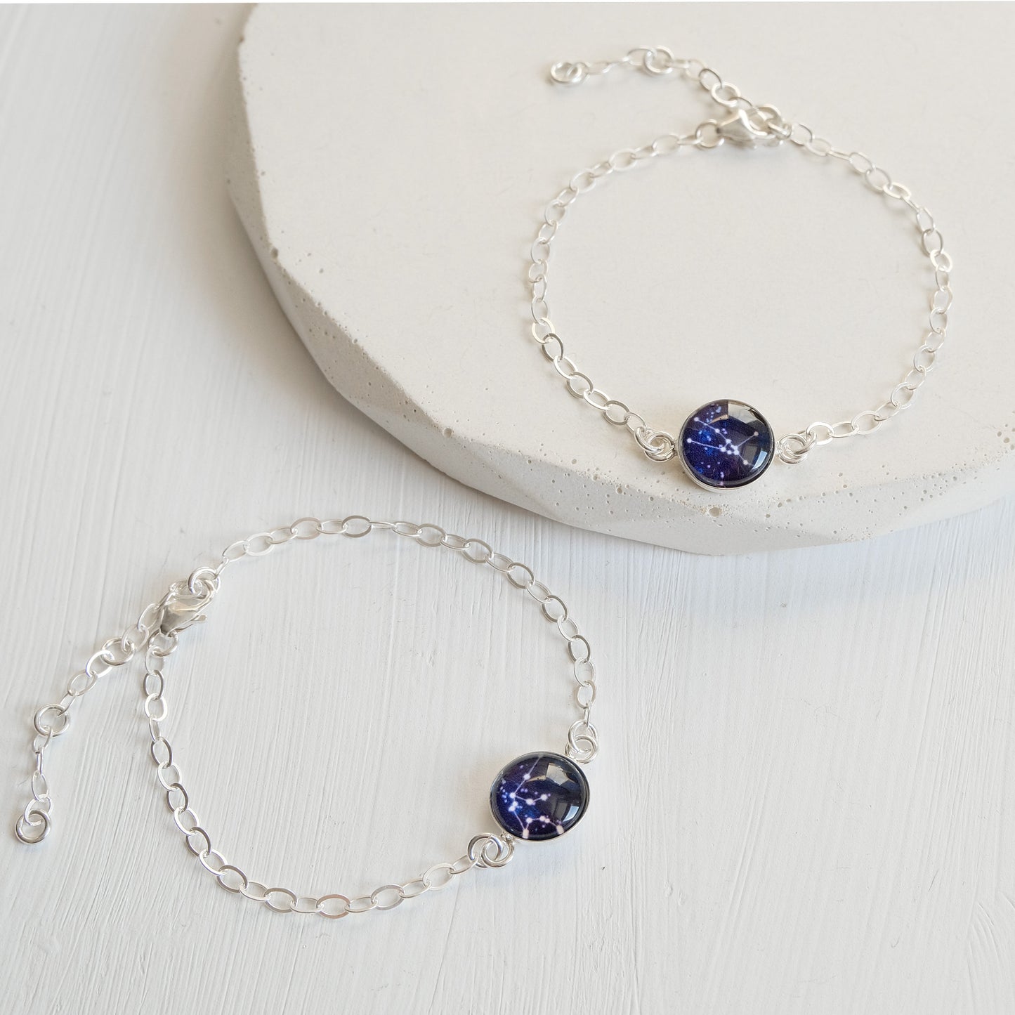 Adjustable Sterling Silver Zodiac Bracelet