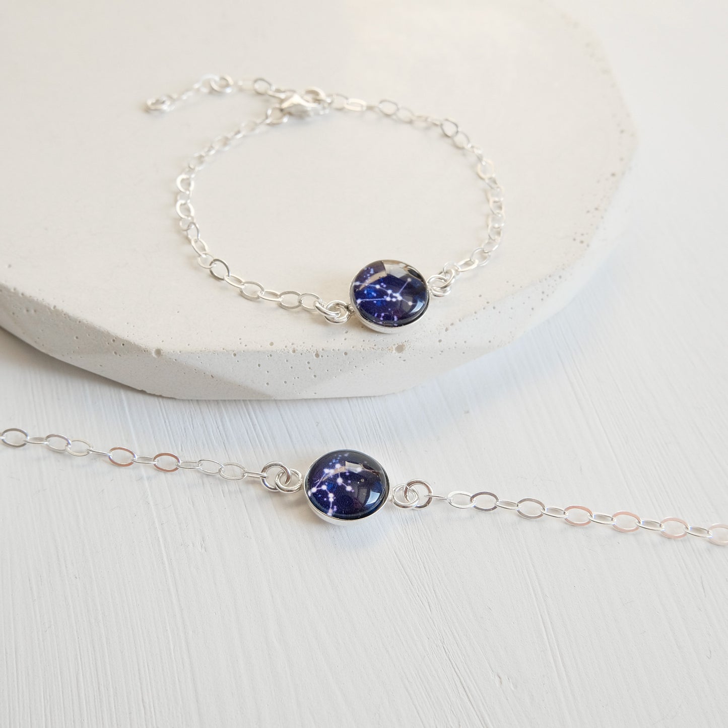 Adjustable Sterling Silver Zodiac Bracelet