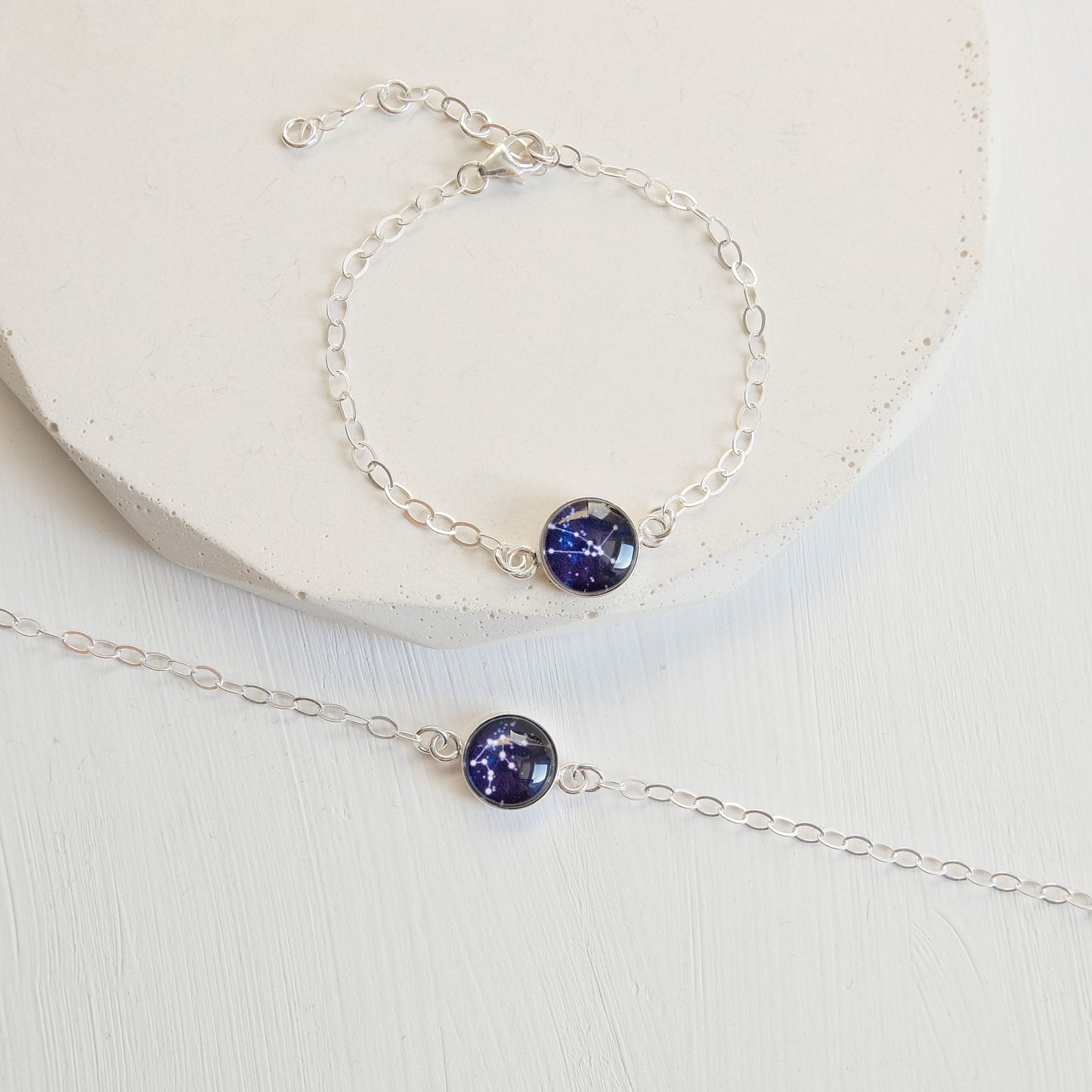 Adjustable Sterling Silver Zodiac Bracelet