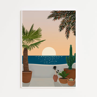 Spain Art Print inspired by Ibiza Sunset