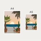 Spain Travel Print - Botanical Sunset