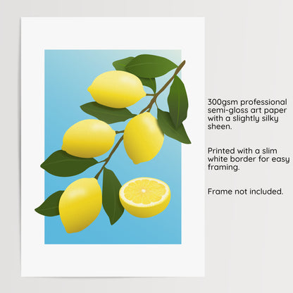 Summer Lemons Wall Art Print