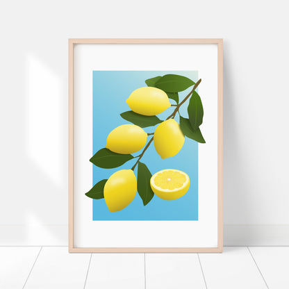 Summer Lemons Wall Art Print