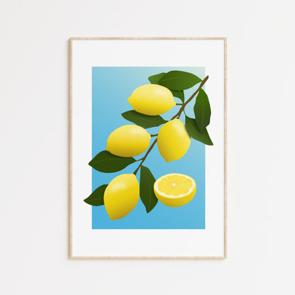 Summer Lemons Wall Art Print