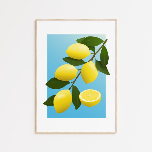 Summer Lemons Wall Art Print