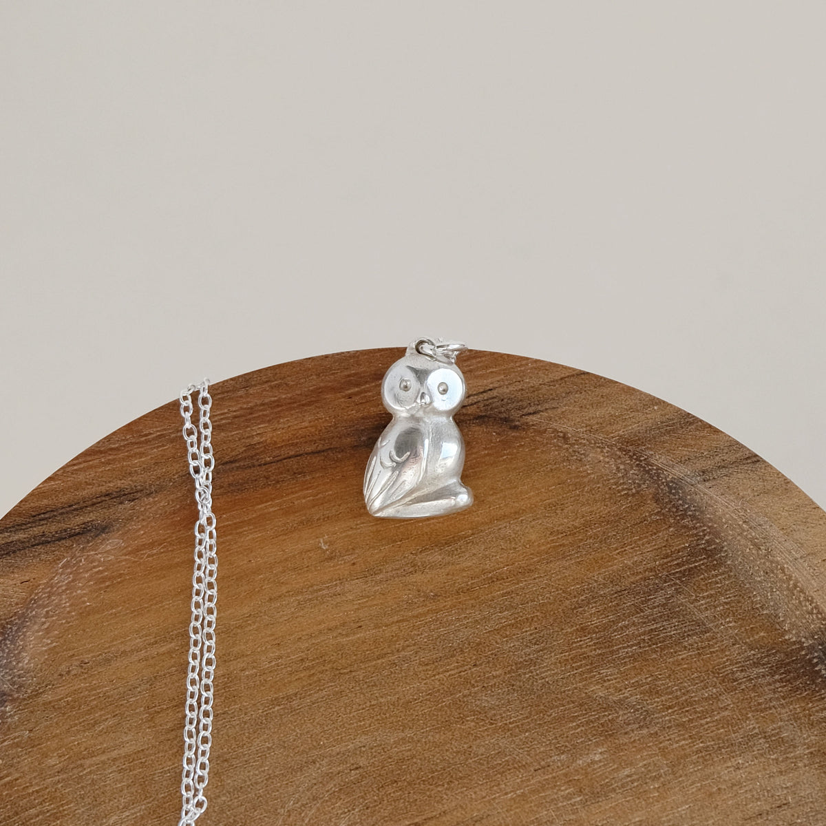 Curiosity Greek Owl Necklace in Sterling Silver