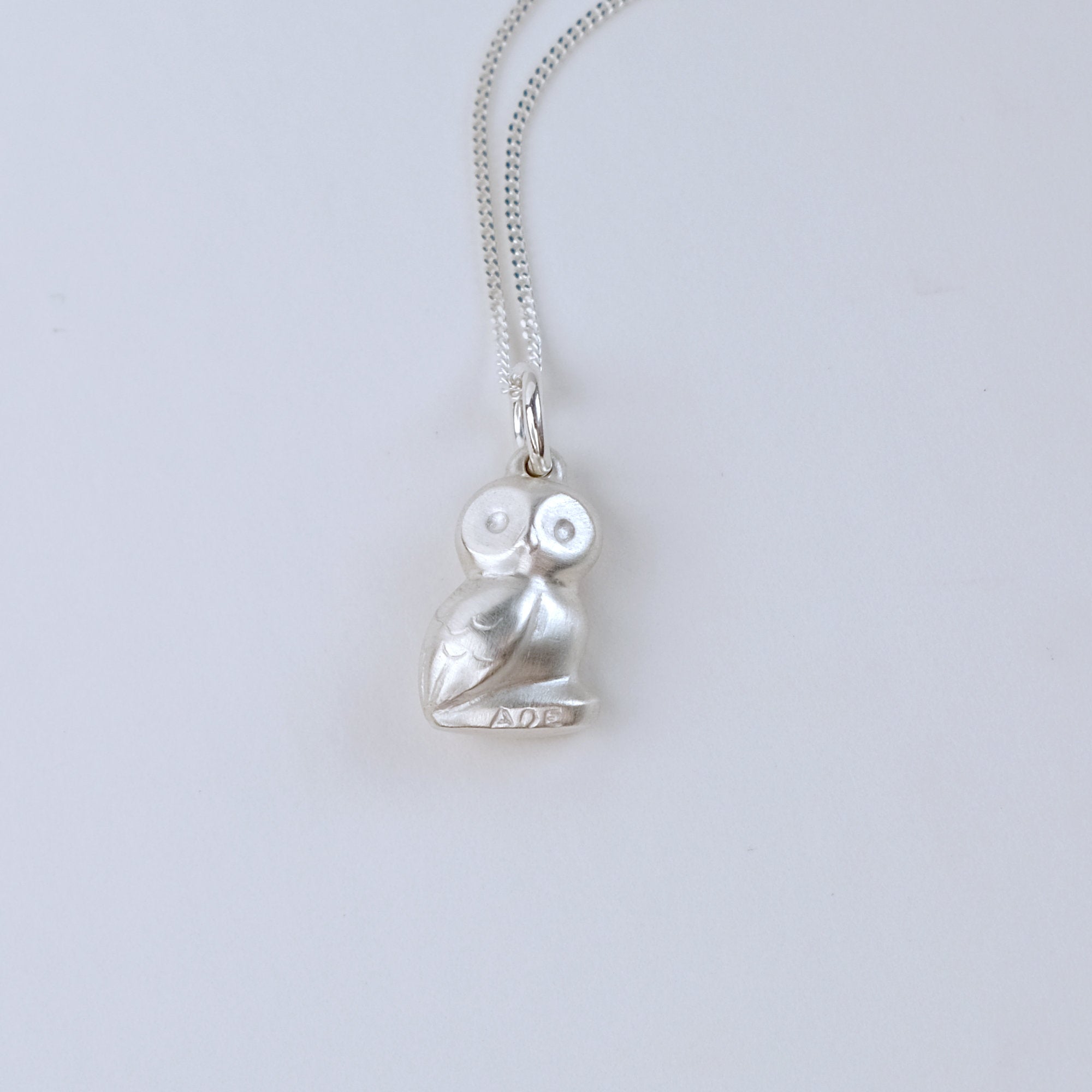 Sterling Silver Curiosity Greek Owl Necklace