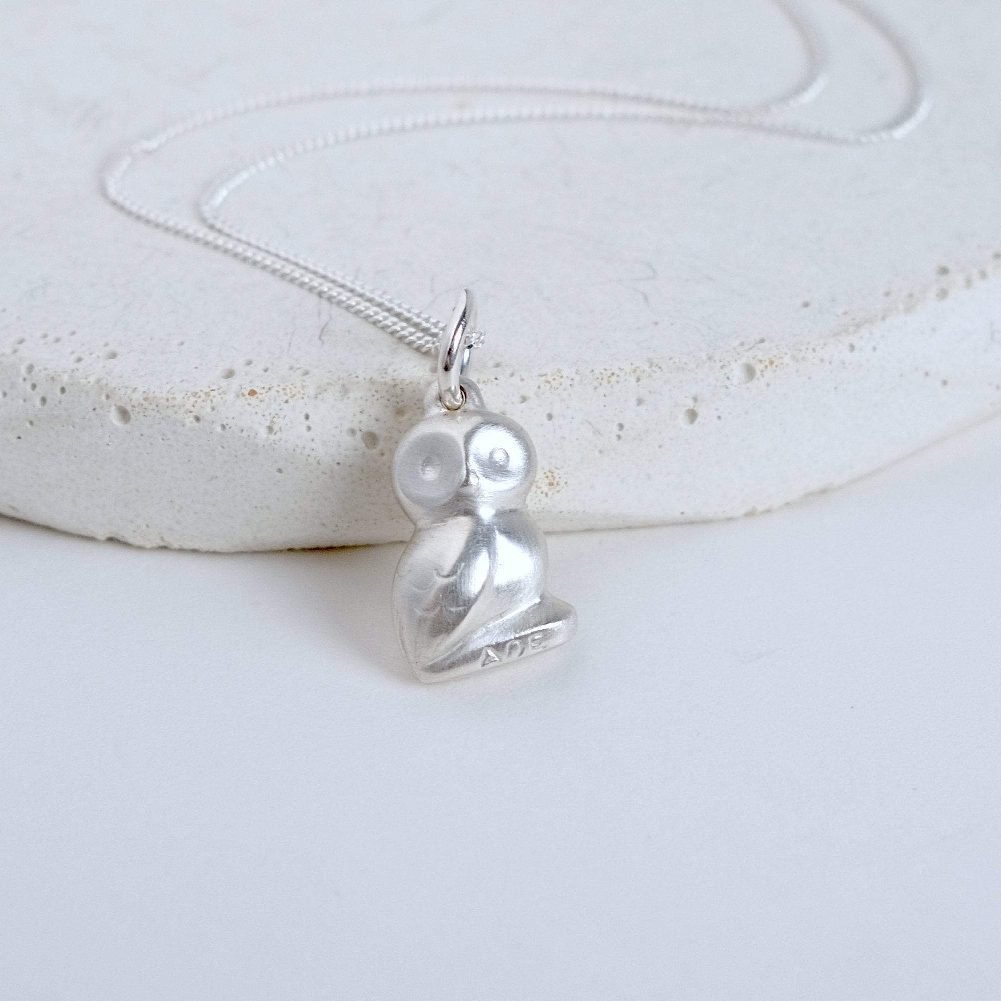 Sterling Silver Curiosity Greek Owl Necklace