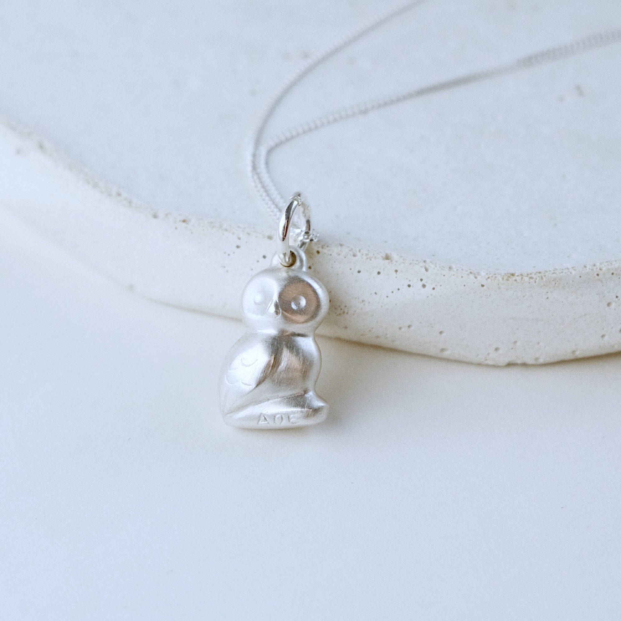 Sterling Silver Curiosity Greek Owl Necklace