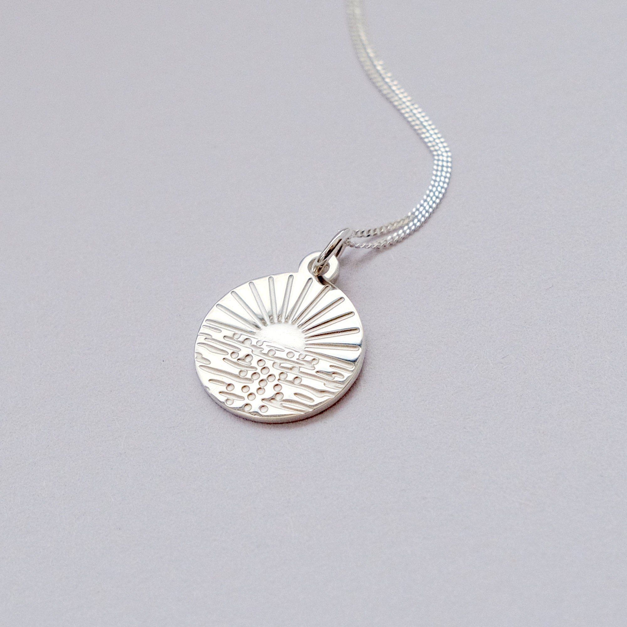 Sterling Silver Happy Place Ocean Necklace