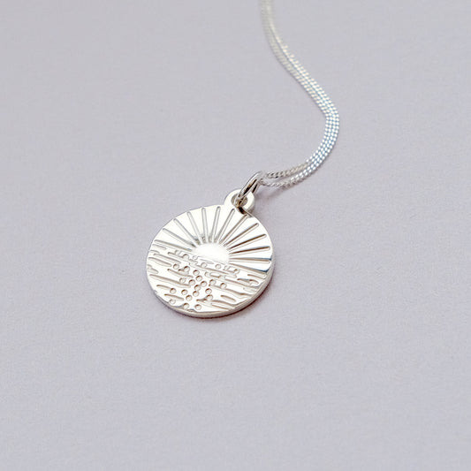 Sterling Silver Happy Place Ocean Necklace