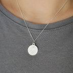 Happy Place Sunset Ocean Necklace in Sterling Silver