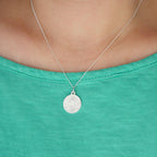 Happy Place Sunset Ocean Necklace in Sterling Silver