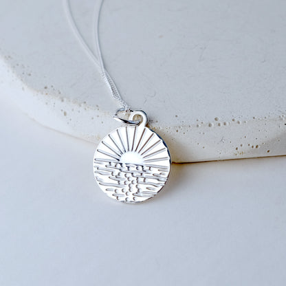 Sterling Silver Happy Place Ocean Necklace