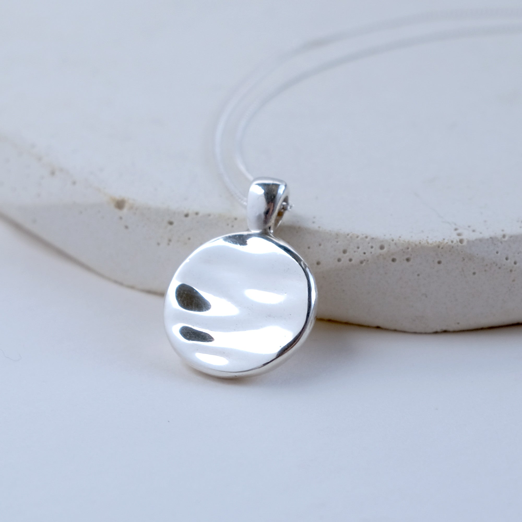 Sterling Silver Happy Place Peaceful Ocean Necklace