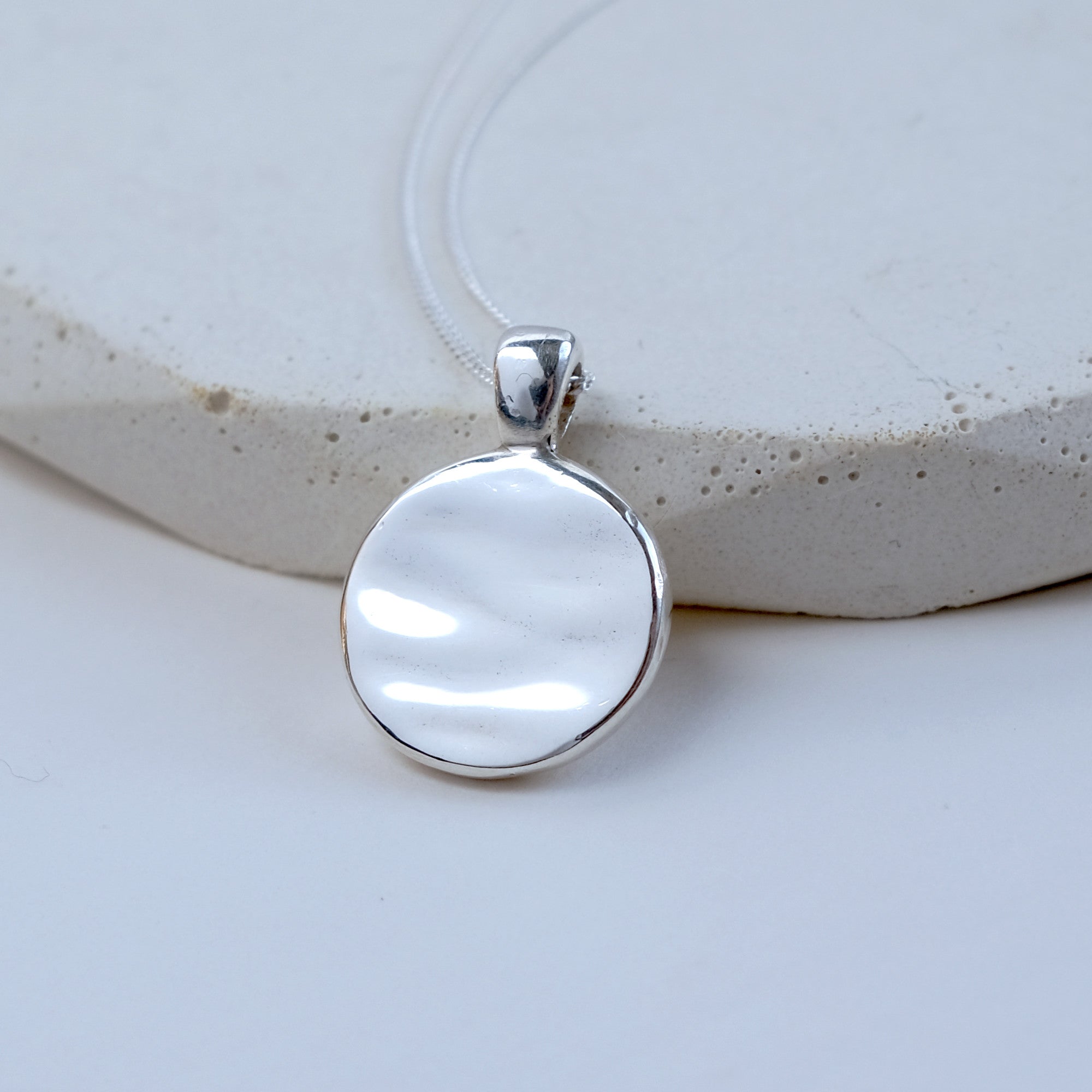 Sterling Silver Happy Place Peaceful Ocean Necklace