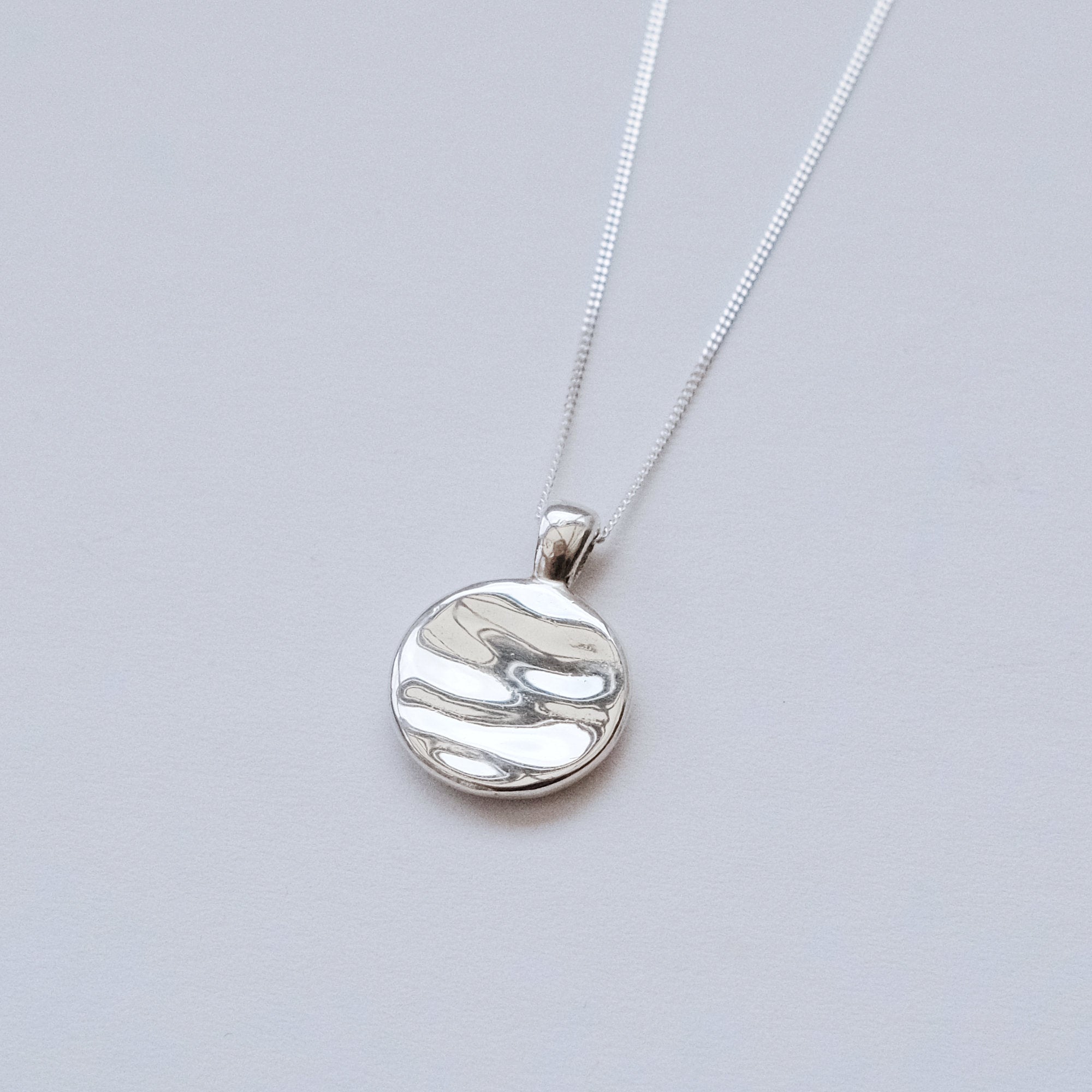 Sterling Silver Happy Place Peaceful Ocean Necklace