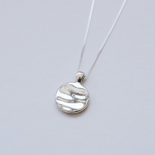 Sterling Silver Happy Place Peaceful Ocean Necklace