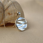 Happy Place Peaceful Ocean Necklace in Sterling Silver