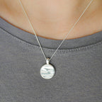 Happy Place Peaceful Ocean Necklace in Sterling Silver