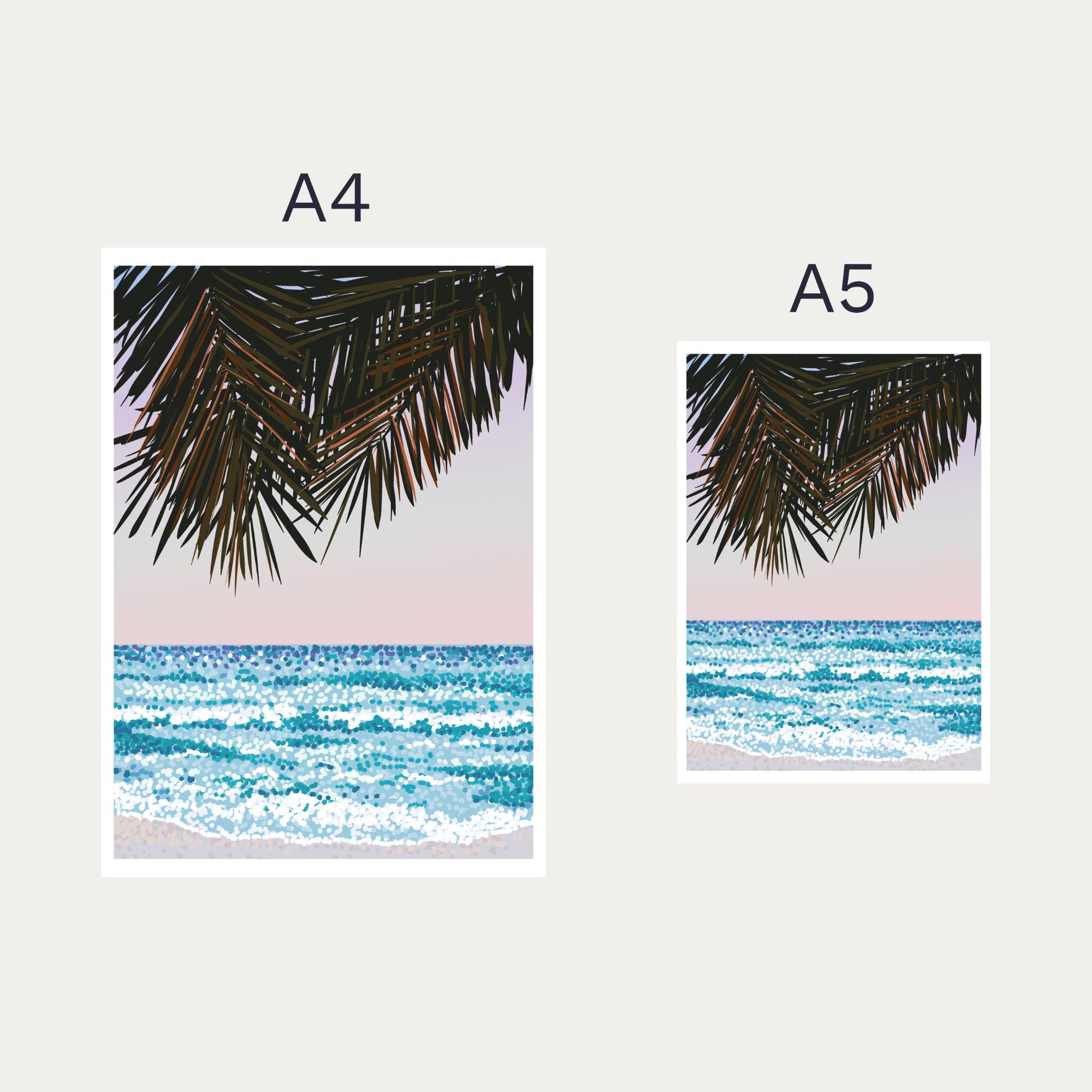 Palm Tree Beach Print