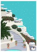 Greece Wall Art - Santorini Travel Print