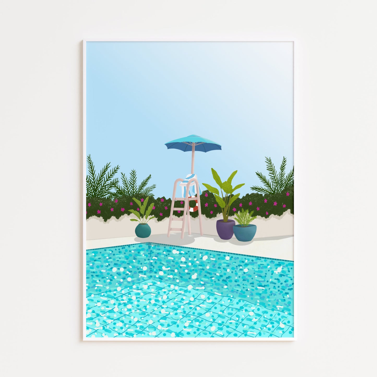 Botanical Swimming Pool Print