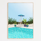 Botanical Swimming Pool Art Print
