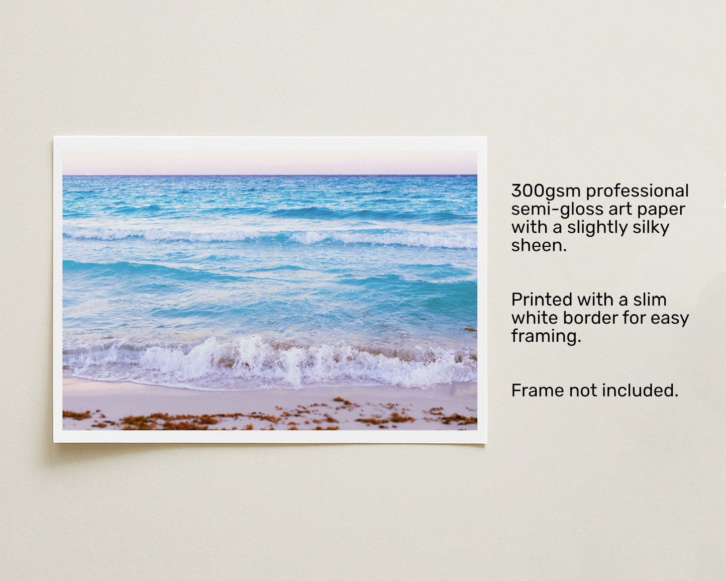 Sunset Beach Art - Tropical Ocean Print