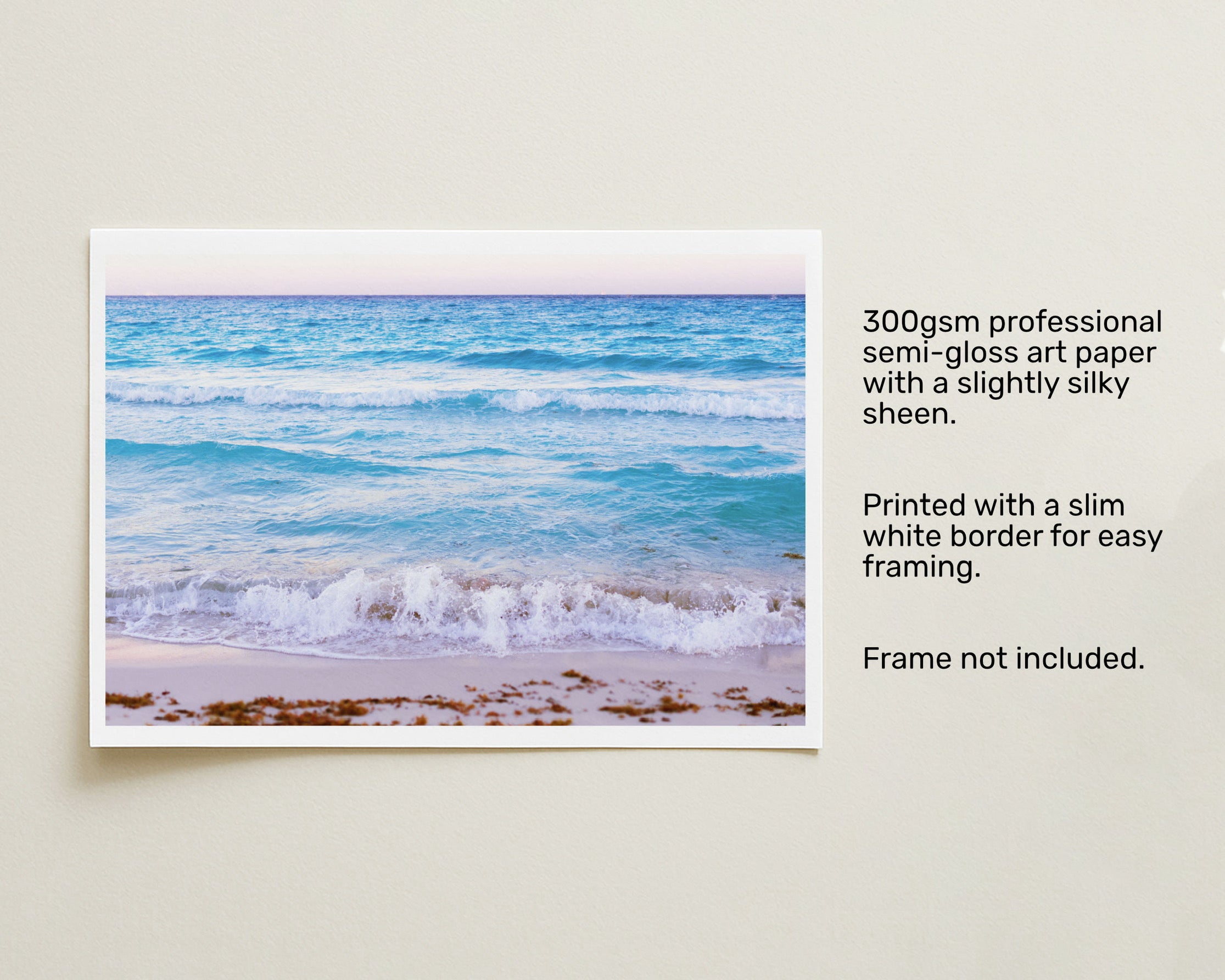 Sunset Beach Art - Tropical Ocean Print